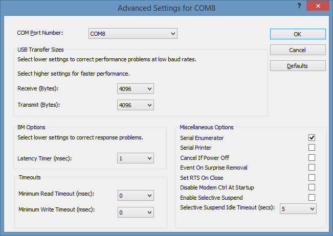 Advanced settings
